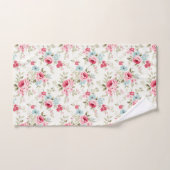 Roze Blauw Witte Bloem Bloemen Shabby Chic Bad Handdoek (Handdoek)