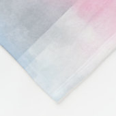 Roze Blauw Witte Geruite Strepen Fleece Deken (Hoek)