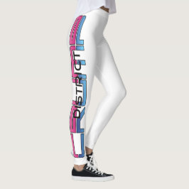ROZE/BLAUW - WITTE LEGGINGS