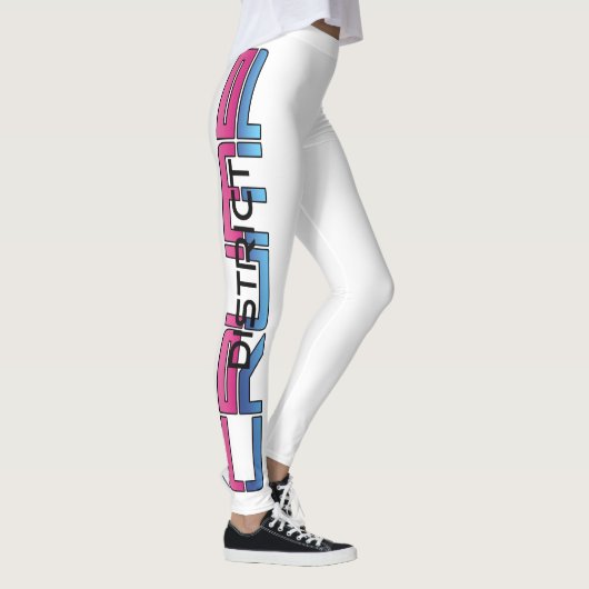 ROZE/BLAUW - WITTE LEGGINGS (Rechts)