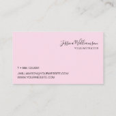 Roze Blauw Yoga Instructeur Custom Visitekaartje (Achterkant)