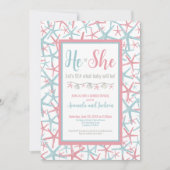 Roze Blauw Ze Zomer Geslacht Onthullen Partij Kaart (Voorkant)