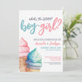 Roze Blauw Zomer Geslacht onthullen Kaart (Staand voorkant)