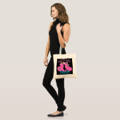 Roze Blauw & Zwarte Moeder Van De Bruidegom Boodsc Tote Bag (Voorkant (model))