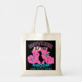 Roze Blauw & Zwarte Moeder Van De Bruidegom Boodsc Tote Bag (Achterkant)