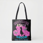 Roze Blauw & Zwarte Moeder Van De Bruidegom Boodsc Tote Bag (Voorkant)