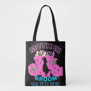 Roze Blauw & Zwarte Moeder Van De Bruidegom Boodsc Tote Bag