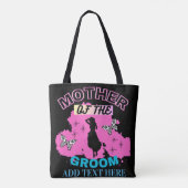 Roze Blauw & Zwarte Moeder Van De Bruidegom Boodsc Tote Bag (Achterkant)
