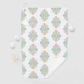 Roze Blauwe Abstract Golfhanddoek (Insitu)
