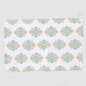 Roze Blauwe Abstract Golfhanddoek (Horizontaal)