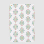 Roze Blauwe Abstract Golfhanddoek (Voorkant)