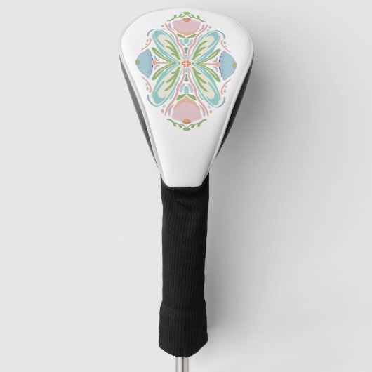 Roze Blauwe Abstract Golfheadcover (Voorkant)