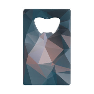 Roze blauwe Abstracte piramide Geometrische Patroo Creditkaart Flessenopener