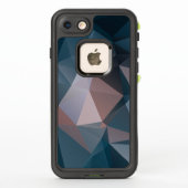 Roze blauwe Abstracte piramide Patroon (Achterkant)