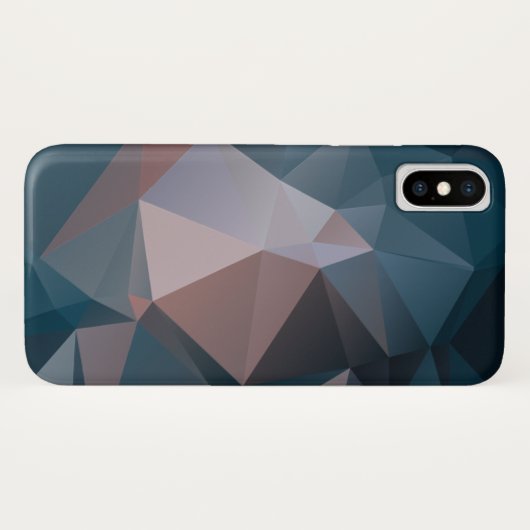 Roze blauwe Abstracte piramide Patroon Case-Mate iPhone Case (Achterkant (horizontaal))