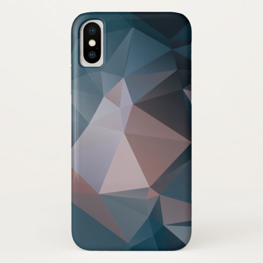 Roze blauwe Abstracte piramide Patroon Case-Mate iPhone Case (Achterkant)