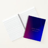 Roze blauwe abstracte vormen notitieboek (Binnen)