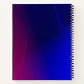Roze blauwe abstracte vormen notitieboek (Achterkant)