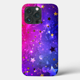 Roze Blauwe Achtergrond Glanzend Case-Mate iPhone Case