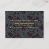 Roze blauwe achtergrond visitekaartje (Achterkant)