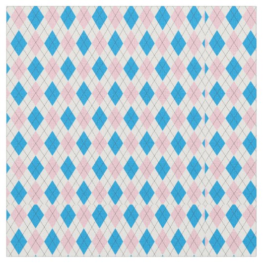 Roze blauwe argyle-patroon stof (Close Up)