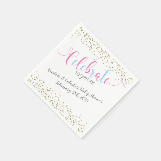 Roze Blauwe Baby Gecombineerde Gezamenlijke Vriend Servet (Hoek)