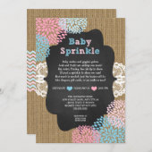 Roze blauwe Baby sprint Kaart (Voorkant / Achterkant)