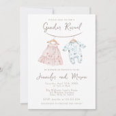 Roze Blauwe Babykleding Boho Geslacht Onthullen Kaart (Voorkant)