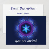 Roze blauwe balk/bat Mitzvah Kaart (Voorkant / Achterkant)