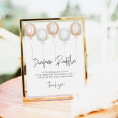 Roze & Blauwe Ballon Geslacht onthullen Luier Raff Poster