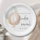 Roze & Blauwe Ballon Geslacht onthullen Papieren Bordje<br><div class="desc">Onthul de Surprise: Verhoog uw gender reveal baby shower met Pink and Blue Balloon invite & decor collectie. Versierd met grillige script fonts en delicate gouden vlekken, de betoverende uitnodigingen, bewegwijzering, en decor zetten het podium voor een magische viering. Laat de vreugdevolle anticipatie tot leven komen terwijl je je geliefden...</div>