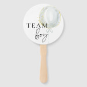 Roze & Blauwe Ballon Geslacht Onthullen stempels Handwaaier (Achterkant)