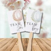 Roze & Blauwe Ballon Geslacht Onthullen stempels Handwaaier