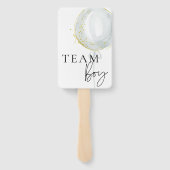 Roze & Blauwe Ballon Geslacht Onthullen stempels Handwaaier (Achterkant)