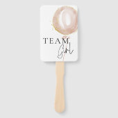 Roze & Blauwe Ballon Geslacht Onthullen stempels Handwaaier (Voorkant)