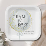 Roze & Blauwe Ballon Geslacht onthullen Team Boy Papieren Bordje<br><div class="desc">Onthul de Surprise: Verhoog uw gender reveal baby shower met Pink and Blue Balloon invite & decor collectie. Versierd met grillige script fonts en delicate gouden vlekken, de betoverende uitnodigingen, bewegwijzering, en decor zetten het podium voor een magische viering. Laat de vreugdevolle anticipatie tot leven komen terwijl je je geliefden...</div>