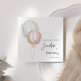 Roze & Blauwe Ballon Geslacht onthullen Team Boy Servet