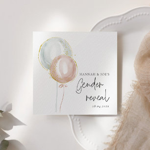 Roze & Blauwe Ballon Geslacht onthullen Team Boy Servet