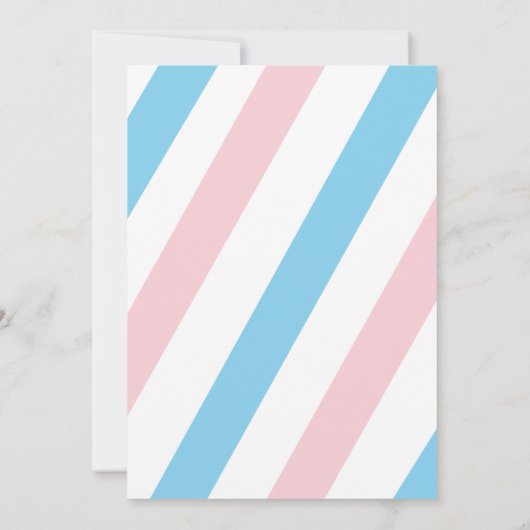 Roze Blauwe Ballon Giant Bubble Dom Gender Reveal Kaart (Achterkant)