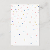 Roze Blauwe Ballonnen & Confetti Breng een Boek Informatiekaartje (Achterkant)