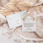 Roze Blauwe Ballonnen Geslacht onthullen Bedankkaart