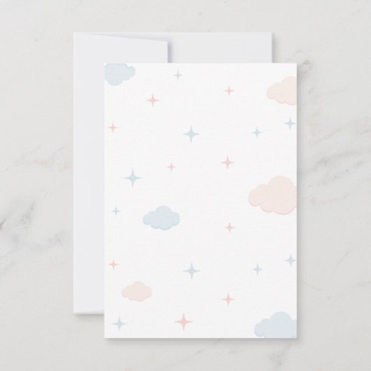 Roze Blauwe Ballonnen Geslacht onthullen Bedankkaart (Achterkant)