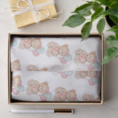 Roze & Blauwe Ballonnen & Teddybeer Baby Meisje Tissuepapier (Geschenk)