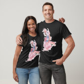 Roze Blauwe Betta Vis Waterverfeffect T-shirt (Unisex)