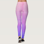 Roze blauwe bijtende ombre leggings (Achterkant)