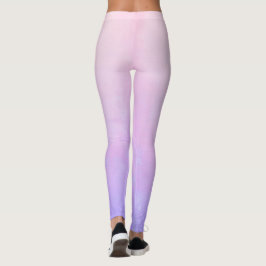 Roze blauwe bijtende ombre leggings