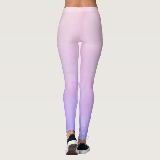 Roze blauwe bijtende ombre leggings (Achterkant)