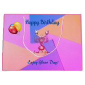 Roze, Blauwe Birthday Scorpio Groot Cadeauzakje (Voorkant)