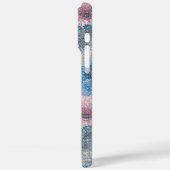 Roze Blauwe Bloemen Fonkeling Case-Mate iPhone Case (Achterkant / Links)