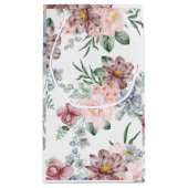 Roze & Blauwe Bloemendessin Cadeautas (Achterkant)